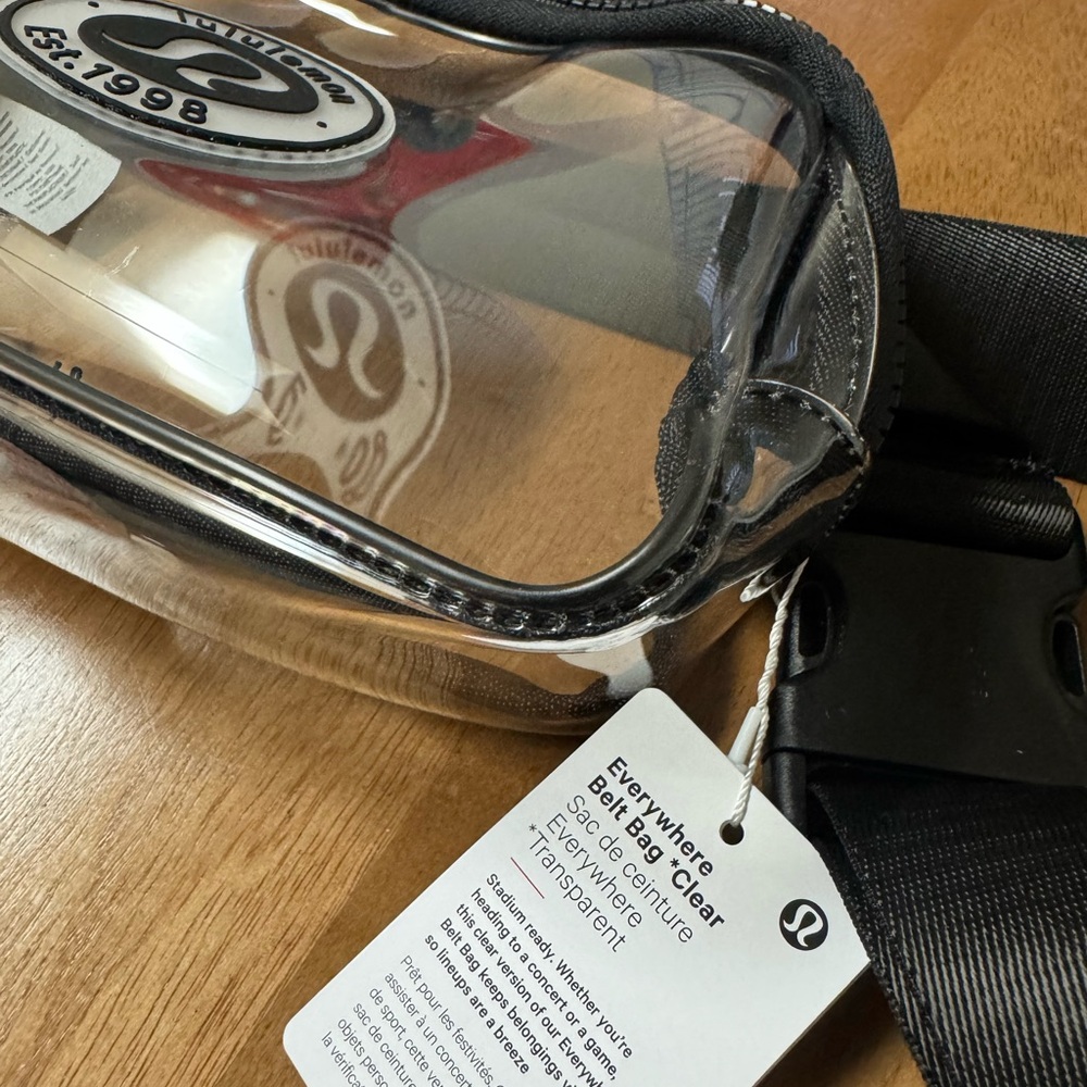 Lululemon Transparent Belt Bag with Black Trim